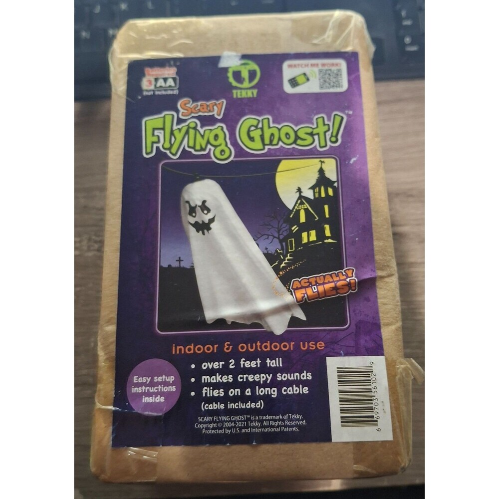 NWT Tekky Design Scary Flying Ghost Halloween Animatronic Prop